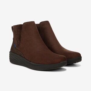 NWT Ryka Women's Noelle Next Wedge Ankle Boots Brown Size 9.5 M $100 RY1228